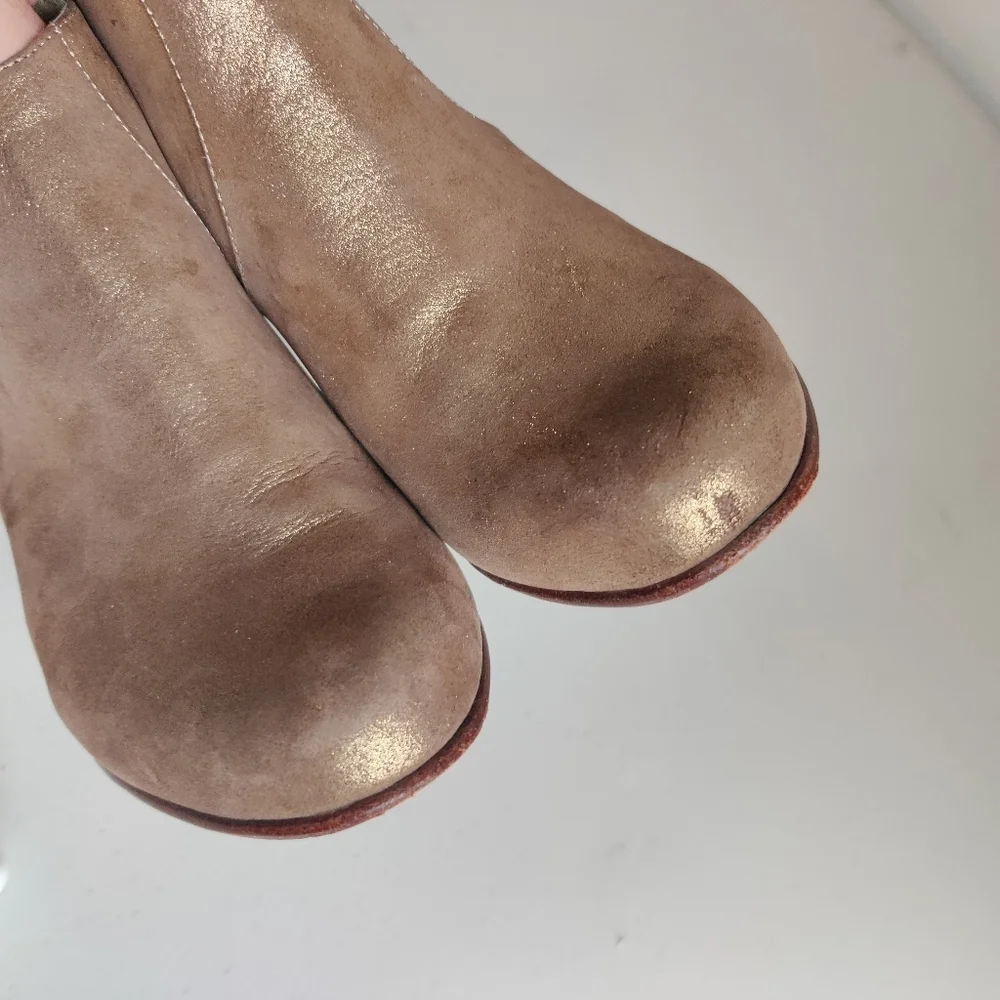 Fortress of Inca Ankle Boot Heels Antique Gold Leather Womens 6 Anthropology